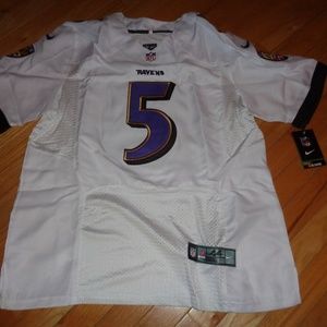 Ravens Joe Flacco NFL On-Field White Jersey